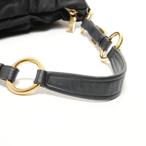 PRADA Nylon Shoulder Bag black WS27615