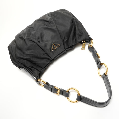 PRADA Nylon Shoulder Bag black WS27615