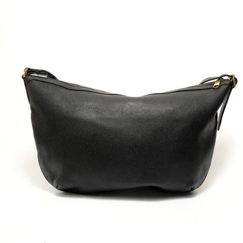 GUCCI Half Moon Logo Shoulder Bag black WS27617