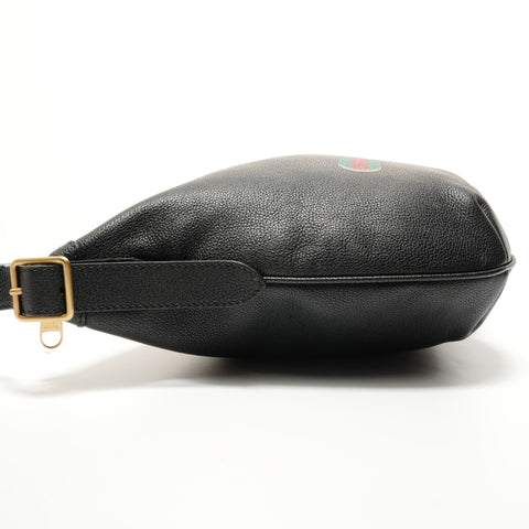 GUCCI Half Moon Logo Shoulder Bag black WS27617