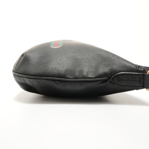 GUCCI Half Moon Logo Shoulder Bag black WS27617