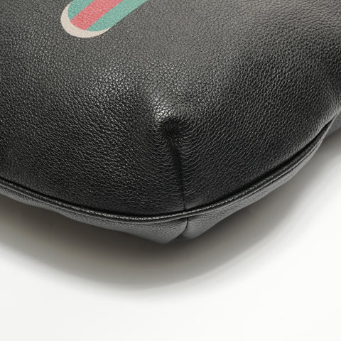 GUCCI Half Moon Logo Shoulder Bag black WS27617