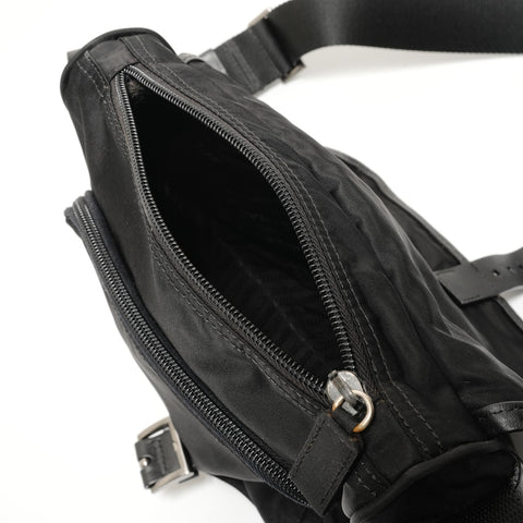 PRADA Nylon Shoulder Bag black WS27618
