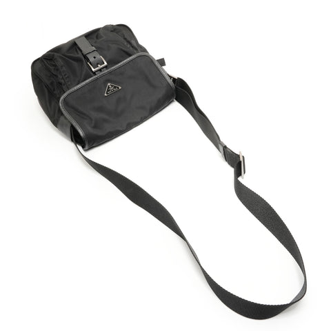 PRADA Nylon Shoulder Bag black WS27618