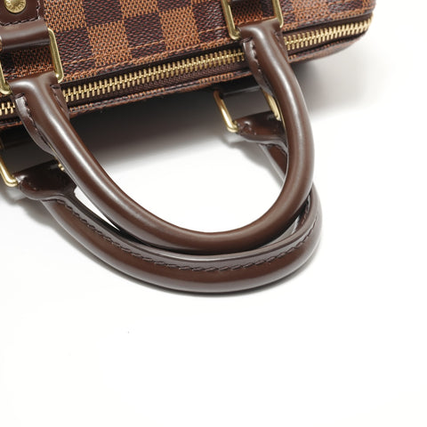 LOUIS VUITTON 2015 Damier Speedy 25 Handbag Brown WS27620