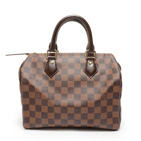 LOUIS VUITTON 2015 Damier Speedy 25 Handbag Brown WS27620