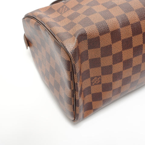 LOUIS VUITTON 2015 Damier Speedy 25 Handbag Brown WS27620