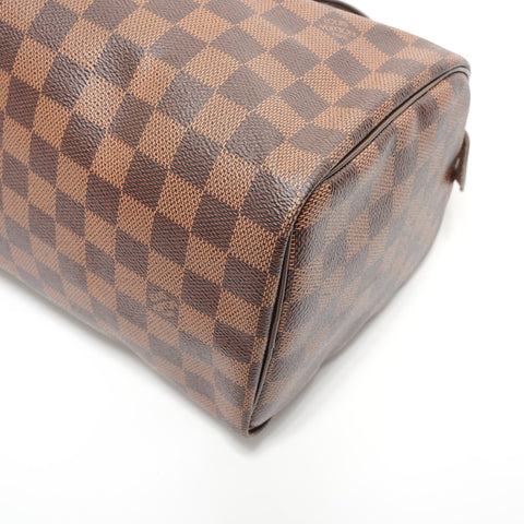 LOUIS VUITTON 2015 Damier Speedy 25 Handbag Brown WS27620