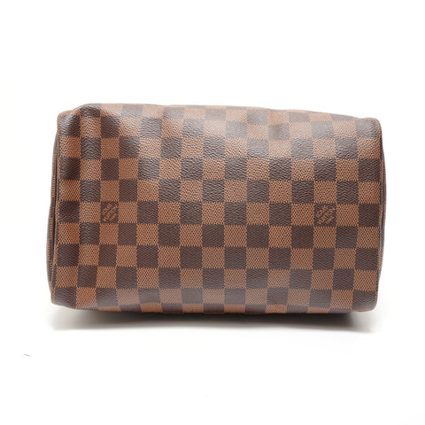 LOUIS VUITTON 2015 Damier Speedy 25 Handbag Brown WS27620