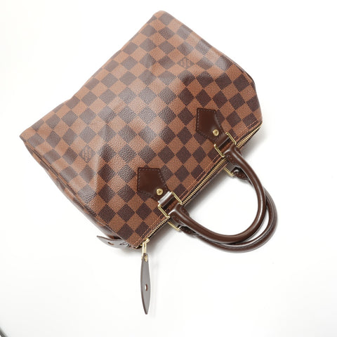 LOUIS VUITTON 2015 Damier Speedy 25 Handbag Brown WS27620
