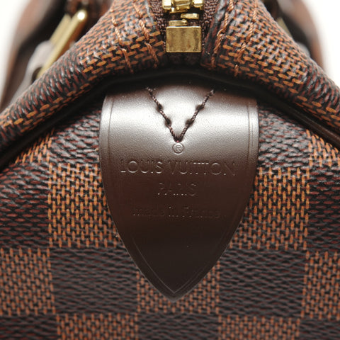 LOUIS VUITTON 2015 Damier Speedy 25 Handbag Brown WS27620