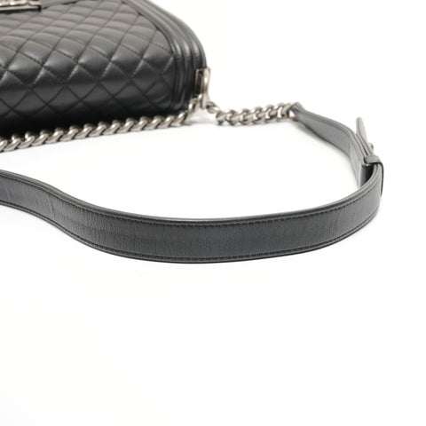 CHANEL Boy Chanel Leather (No. 25) Shoulder Bag black WS27624