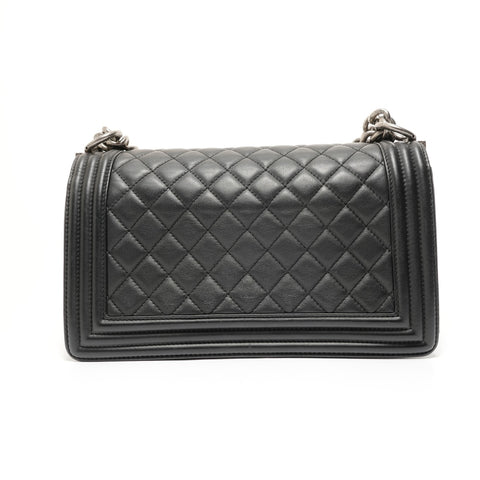 CHANEL Boy Chanel Leather (No. 25) Shoulder Bag black WS27624