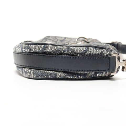 Christian Dior Trotter Canvas Shoulder Bag Navy WS27626
