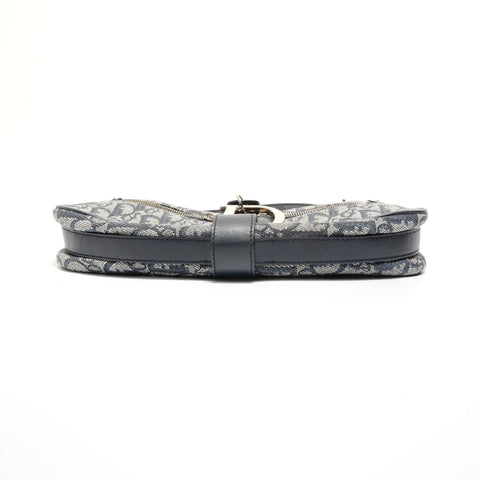 Christian Dior Trotter Canvas Shoulder Bag Navy WS27626