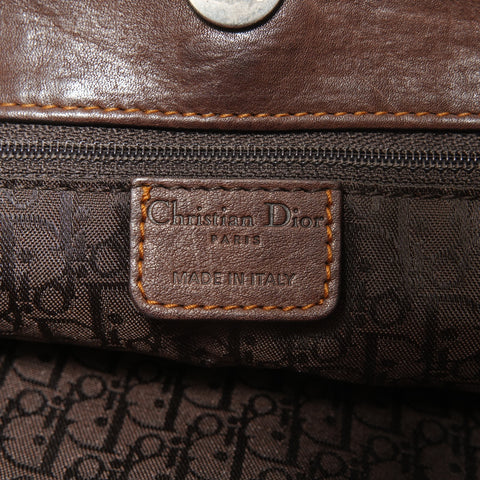 Christian Dior Gaucho Leather Shoulder Bag Brown WS27627