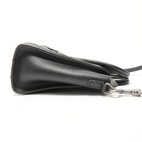 CELINE Luggage Nano Shopper 2-way Leather Handbag black WS27629