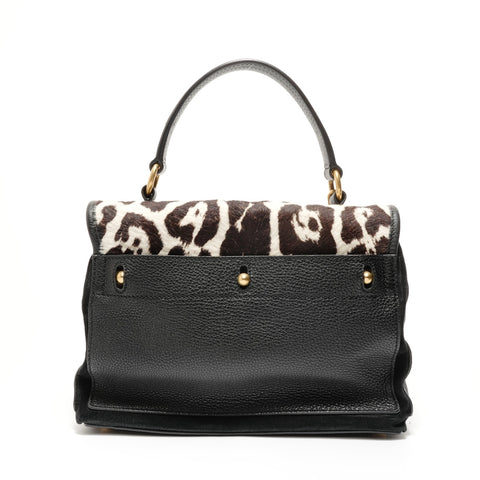 YVES SAINT LAURENT YSL Muse Two Calfskin Leather Handbag black WS27631