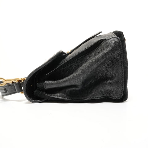 YVES SAINT LAURENT YSL Muse Two Calfskin Leather Handbag black WS27631