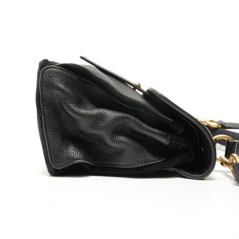 YVES SAINT LAURENT YSL Muse Two Calfskin Leather Handbag black WS27631
