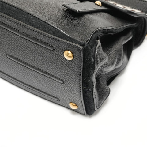 YVES SAINT LAURENT YSL Muse Two Calfskin Leather Handbag black WS27631