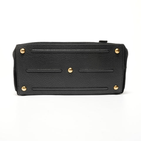 YVES SAINT LAURENT YSL Muse Two Calfskin Leather Handbag black WS27631