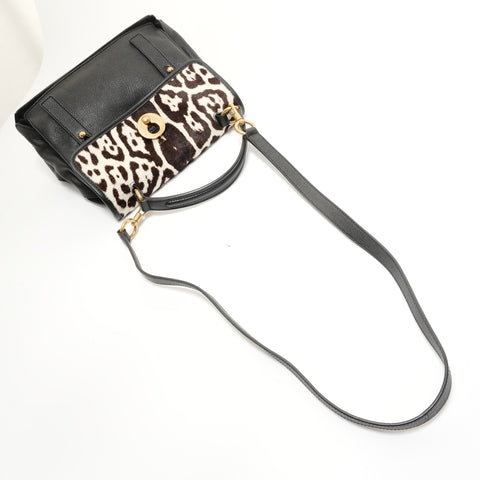 YVES SAINT LAURENT YSL Muse Two Calfskin Leather Handbag black WS27631