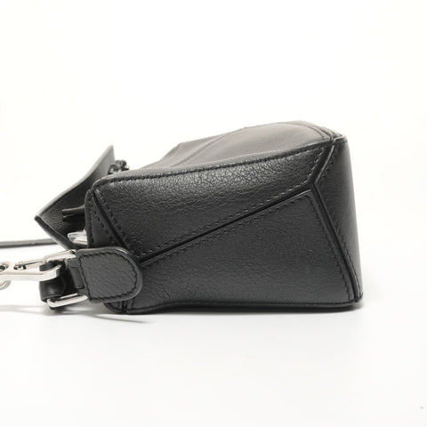 CELINE Puzzle 2-way Leather Shoulder Bag black WS27632