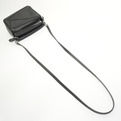 CELINE Puzzle 2-way Leather Shoulder Bag black WS27632