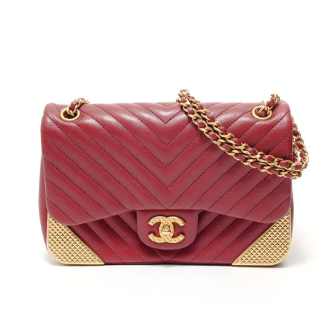 CHANEL 26 series V-stitch chevron Shoulder Bag Red WS27633 – NUIR