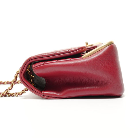 CHANEL 26 series V-stitch chevron Shoulder Bag Red WS27633