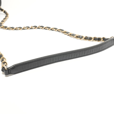 CHANEL Item No. 22: Caviar Skin Filigree Chain Shoulder Bag black WS27634