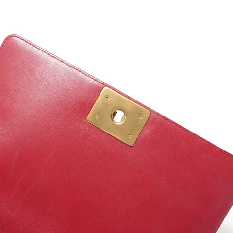 CHANEL Item No. 19 Boy Chanel Lambskin Shoulder Bag Red WS27635