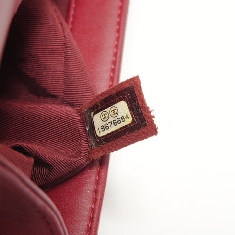 CHANEL Item No. 19 Boy Chanel Lambskin Shoulder Bag Red WS27635