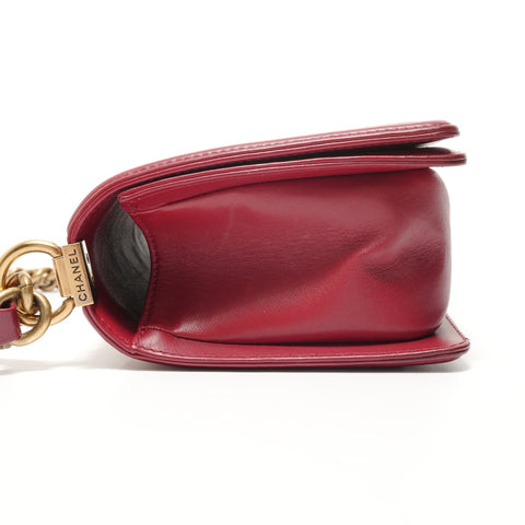 CHANEL Item No. 19 Boy Chanel Lambskin Shoulder Bag Red WS27635