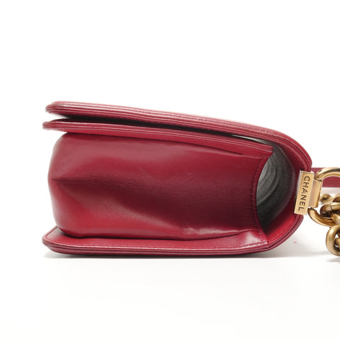 CHANEL Item No. 19 Boy Chanel Lambskin Shoulder Bag Red WS27635