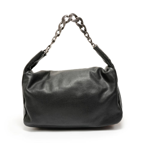 CHANEL Caviar skin Chain Shoulder Bag black WS27637