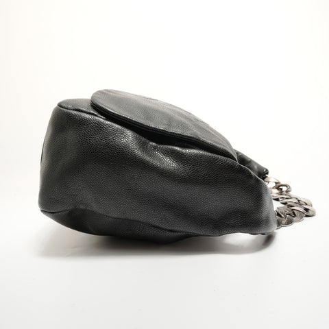 CHANEL Caviar skin Chain Shoulder Bag black WS27637