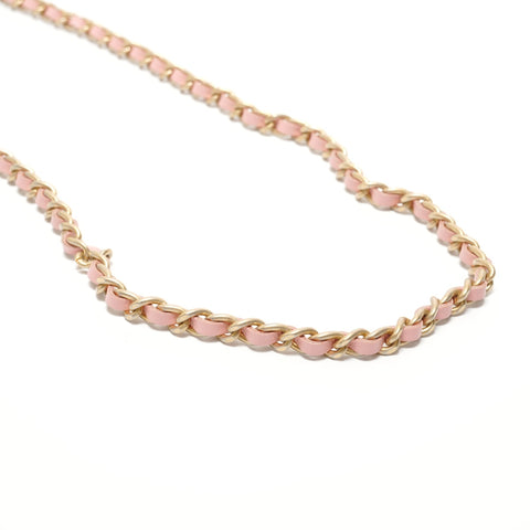 CHANEL Item #27: Filigree Tweed Chain Wallet Shoulder Bag pink WS27639