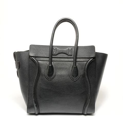 CELINE Luggage Leather Handbag black WS27647