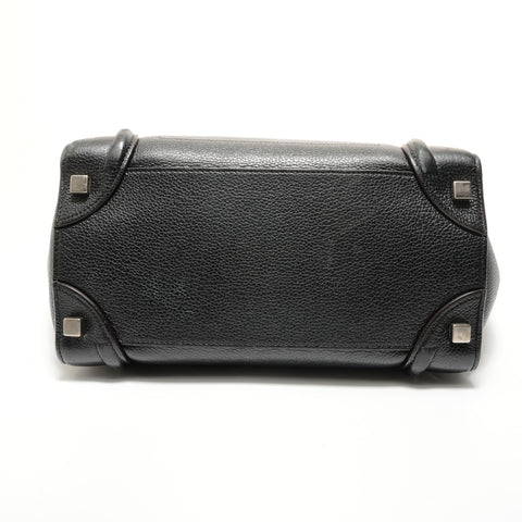 CELINE Luggage Leather Handbag black WS27647