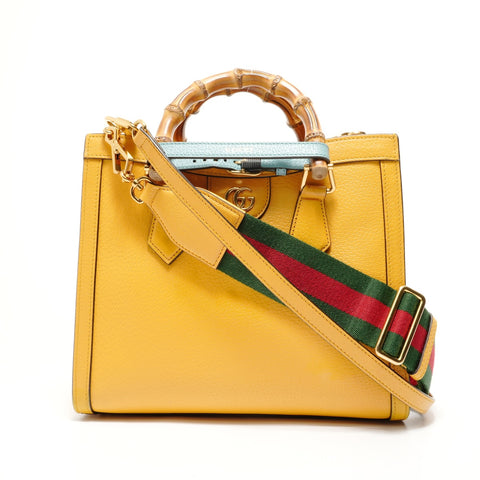 GUCCI Diana Small Bamboo 3-way Handbag yellow WS27648