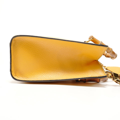 GUCCI Diana Small Bamboo 3-way Handbag yellow WS27648