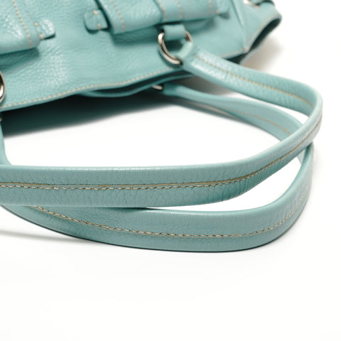 PRADA leather Shoulder Bag blue WS27650