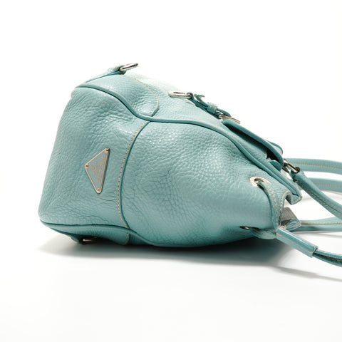 PRADA leather Shoulder Bag blue WS27650