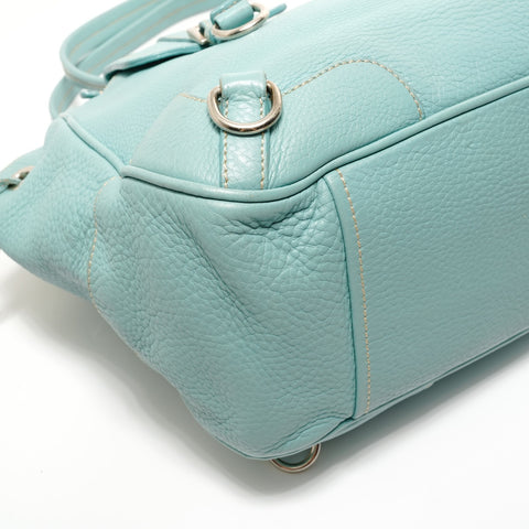 PRADA leather Shoulder Bag blue WS27650