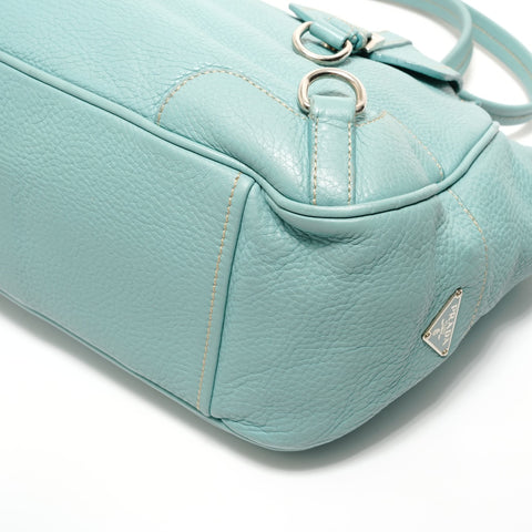 PRADA leather Shoulder Bag blue WS27650