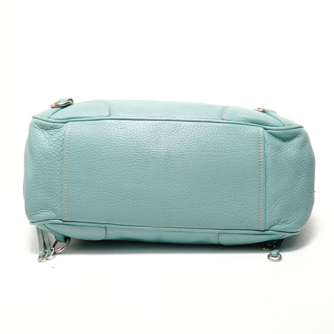 PRADA leather Shoulder Bag blue WS27650