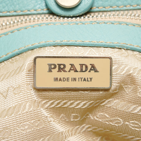 PRADA leather Shoulder Bag blue WS27650