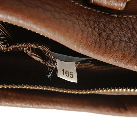 PRADA Nylon Leather 2-way Handbag Brown WS27652